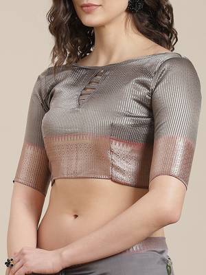 grey soft cotton silk saree with multicolor thread embroidery 5