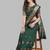 green soft cotton silk with colourful thread embroidery saree with blouse