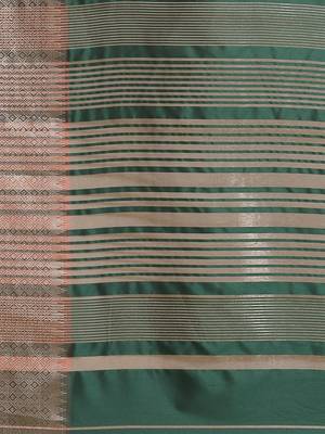 green soft cotton silk saree with multicolor thread embroidery 4