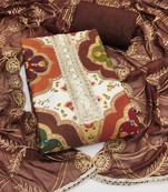  multi embroidery viscose silk dress material 