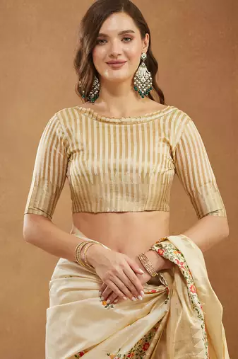 white multicolor thread embroidered assam cotton silk saree