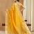 yellow assam cotton silk saree with multicolor embroidery