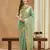 green assam cotton silk saree with multicolor embroidery