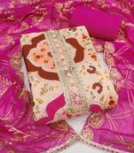  multi embroidery viscose silk dress material 