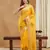 yellow assam cotton silk saree with embroidery and emple border 