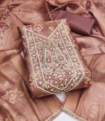  levender print handwork viscose dress material 