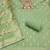  olive woven handwork muslin dress material 