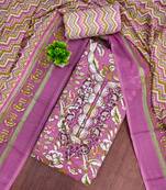 women’s multi colour printed cotton unstitched dress material