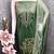 green organza embroidered dress material for women
