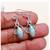 Natural larimar dangle earrings | 925 sterling silver handmade jewelry