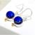 Blue lapis lazuli oxidized silver earrings | vintage style 925 sterling silver