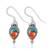 925 solid sterling silver oyster copper turquoise drop dangle earring