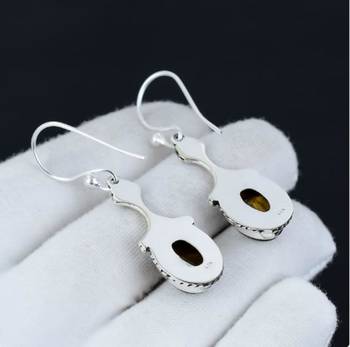 Tiger   s eye earrings | handcrafted 925 sterling silver 2