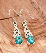 Turquoise earrings | 925 sterling silver handmade jewelry