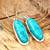 Turquoise gemstone earrings/ 925 silver gemstone earrings/ dangle