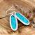 Turquoise gemstone earrings/ 925 silver gemstone earrings/ dangle