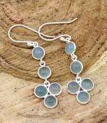 Five moonstone earrings | 925 sterling silver handmade dangle earrings