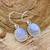 Big moonstone earrings | 925 sterling silver handmade dangle earrings