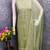 light green organza embroidered dress material