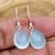 Blue chalcedony earrings | 925 sterling silver handmade