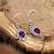 Red ruby earrings | handmade 925 sterling silver jewelry