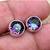 Genuine fire mystic topaz earrings | round diamond cut | 925 sterling silver