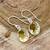 Citrine stone earrings | 925 sterling silver handmade dangle earrings