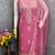 pink unstitched diamond organza embroidered dress material