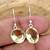 Citrine stone earrings | 925 sterling silver handmade dangle earrings