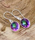 Mystic topaz earrings | 925 sterling silver handmade dangle earrings