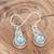 Rainbow moonstone earrings | 925 sterling silver handmade dangle