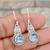 Rainbow moonstone earrings | 925 sterling silver handmade dangle