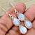 Two moonstone earrings | 925 sterling silver handmade