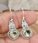 Smoky quartz earrings | 925 sterling silver handmade dangle earrings