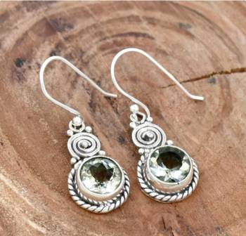 Smoky quartz earrings | 925 sterling silver handmade dangle earrings 2
