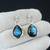 Natural labradorite earrings | 925 sterling silver dangle earrings