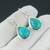 Blue turquoise earrings | 925 sterling silver dangle earrings