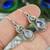Peridot & moonstone earrings | 925 sterling silver dangle earrings