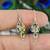 Peridot & citrine hook earrings | 925 sterling silver dangle earrings