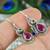 Peridot & ruby hook earrings | 925 sterling silver dangle earrings
