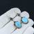 Larimar earring 925 sterling silver earrings real gemstone jewelry