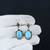 Larimar earring 925 sterling silver earrings real gemstone jewelry