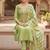 light green chanderi dress material for women