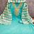 sea green chanderi butti dress material for women