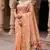 peach cotton meenakari weaving saree with classic detailing