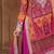 pink zari embroidered faux georgette kurta set with dupatta