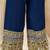 olive and dark blue faux georgette zari embroidered kurta set with dupatta