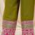 pink and mehendi faux georgette zari embroidered kurta set with dupatta
