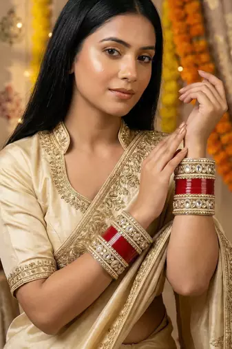 Bridal kundan punjabi chuda