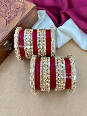 premium punjabi kundan chura set for brides 1